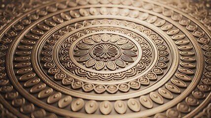 Obraz premium Intricate metal medallion design