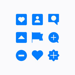 Vector Social Activity and Community Engagement Icons for Social Media Marketing and Networking Apps