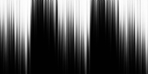 Vector black and white halftone gradient banner, texture template made of lines, grunge graphic backdrop, texture vector background template. eps 10