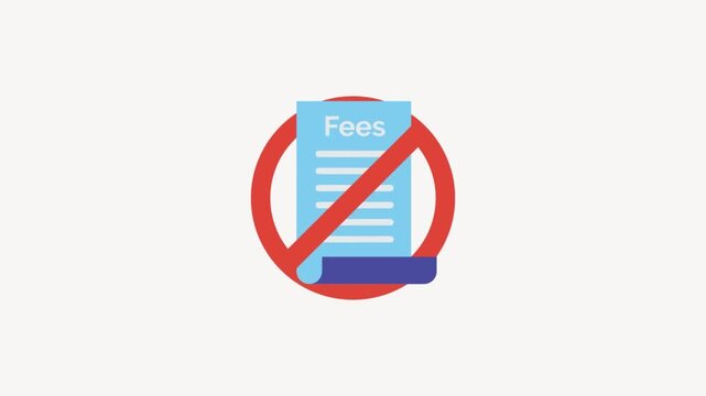 No Hidden Fees Symbol Animation, Transparent Pricing and Financial Trust