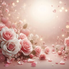 Valentine's Day pink roses background