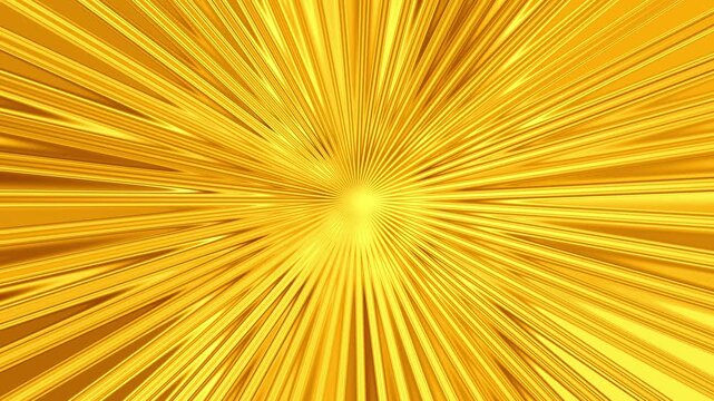 Gorgeous shining golden light rays animation