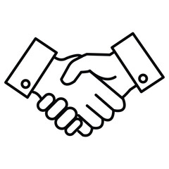 Vector handshake icon for successful business partnership trust agreement and collaboration A symbol of deal greeting
