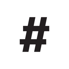 Obraz premium a sleek black hashtag symbol icon modern design perfect for digital interfaces