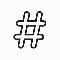 Obraz premium a sleek black hashtag symbol icon modern and minimalist design silhouette
