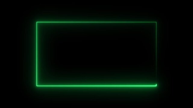 abstract beautiful saber frame Animation of glowing neon rectangles abstract background. abstract glowing neon rectangle border frame.4K black background visuals