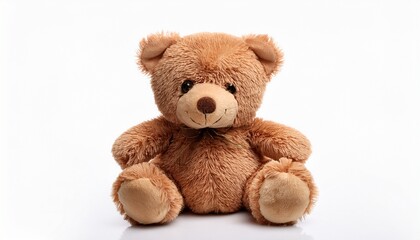Obraz premium teddy bear soft toy plush isolated on white background