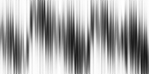 Vector black and white halftone gradient banner, texture template made of lines, grunge graphic backdrop, texture vector background template. eps 10