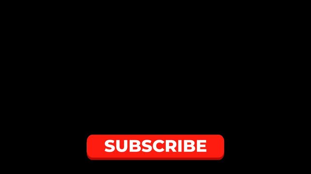 Like Subscribe Bell button animation. Youtube vlog call to action template. Social media CTA buttons. Content creator overlay video tools. Interactive buttons. 4K Alpha Mov with transparent background