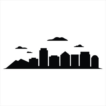 Reno skyline horizontal banner. Reno, Nevada. Vector template for your design. Vector black silhouette.