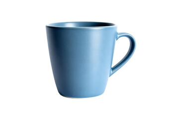 Solid Blue Ceramic Mug with Handle