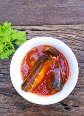 Canned sardine and tomato sauce