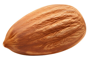 Whole Raw Almond Nut Isolated on Transparent Background for Healthy Snack and Milk