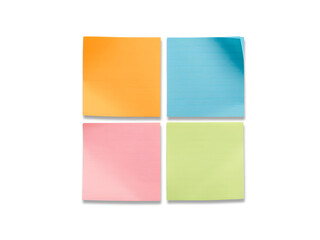 Fototapeta premium Colorful Sticky Notes on White Background for Effective Planning