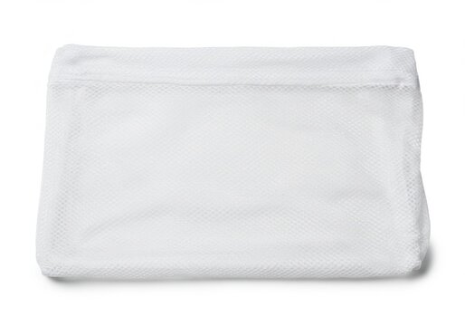 A lightweight, breathable mesh bag with zipper closure, commonly used to protect delicate items in laundry washing machines.

