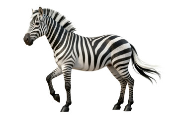 Fototapeta premium A Zebra with Black and White Stripes