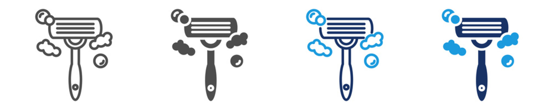 shave icon set multiple concept