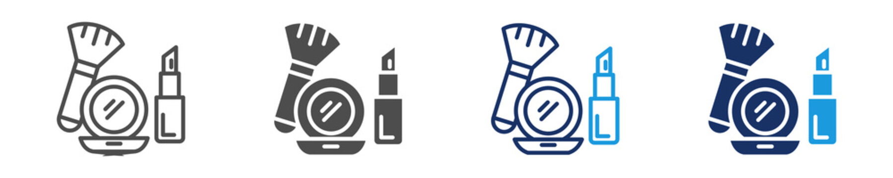 makeup icon set multiple concept