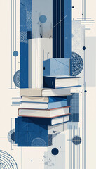 blue and white background