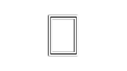 Minimalist frame icon isolated on transparent background