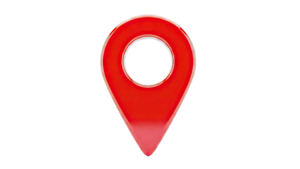 Red 3D Location Pin Marker