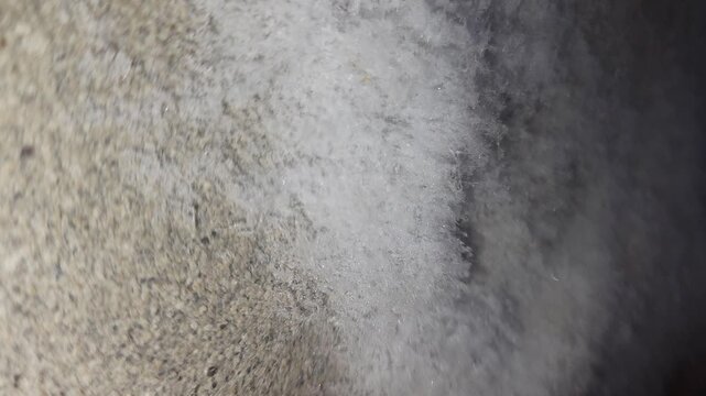 White salt efflorescence on a moisture damaged wall