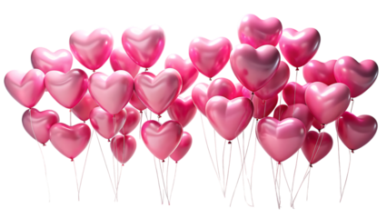 Pink heart shaped balloons on black background pink balloons 2