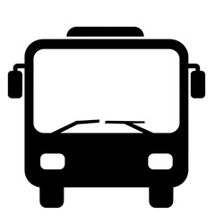 Obraz premium Line icon of a bus viewed from the front.