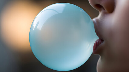 Big blue bubble gum fun