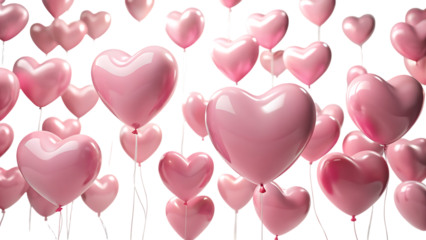 Pink heart shaped balloons on black background pink balloons