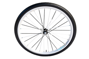 Naklejka premium Bicycle Wheel with Spokes and Tire