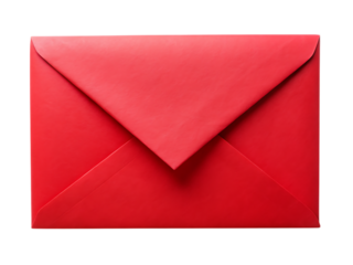 Red envelope on black background closed envelope paper envelope