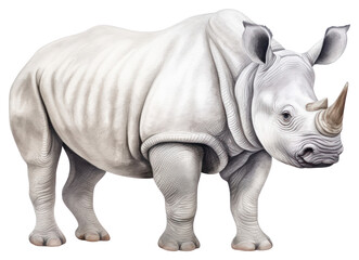 Obraz premium PNG Rhinoceros wildlife cartoon animal.