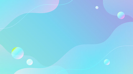 透明感のある水色　ポップ 　ウェーブ　グラデーション　背景	