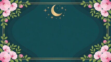 Enchanted moonlit garden frame