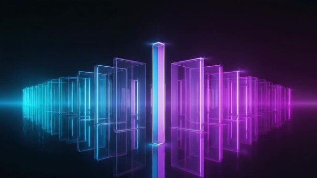 Minimal Audio Equalizer Style Bars with Smooth Looping Motion