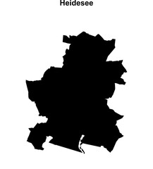 Heidesee (Brandenburg) blank outline map