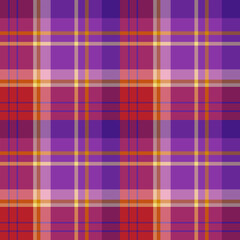 Seamless pattern with glorious red and violet colors for plaid, fabric, textile, clothes, tablecloth and other things. Vector image.