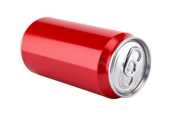 Red Metallic Soda Can with Silver Top