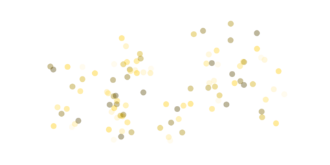 Soft Pale Gold and Transparent Yellow Bokeh Pattern on White Background