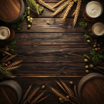 Beer Brewing Rustic Frame
