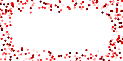 Festive Red and Dark Crimson Circle Frame Border with White Center Copy Space