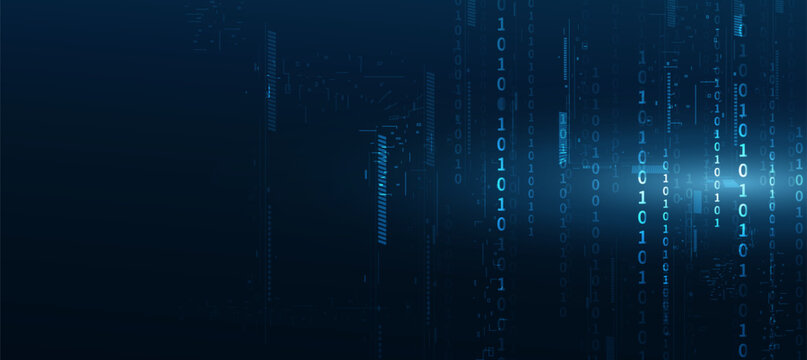 Coding Programming Binary Concept With Cyber Security Background
