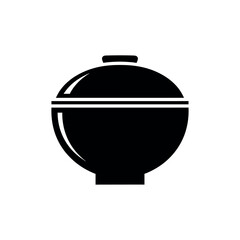 Obraz premium Kamado grill or ceramic cooker icon.