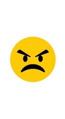 Angry emoji with furrowed brows expressing intense frustration.