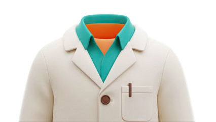 Stylized Lab Coat and Collared Shirt