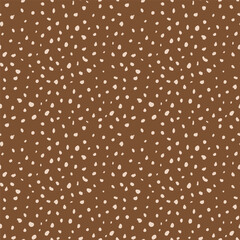 Animal seamless pattern for textile, fabric. Little deer leather fur coat, fawn.  Print. textural details of fur © Burcu