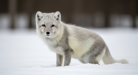 Arctic Fox in Winter - A Portrait of Survival and Adaptation.