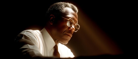 Manager Analyzing Business Report on Computer in Modern Office