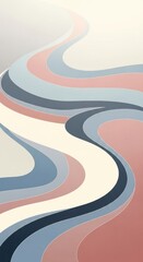 Abstract Wavy Lines in Pastel Colors for Modern Backgrounds.